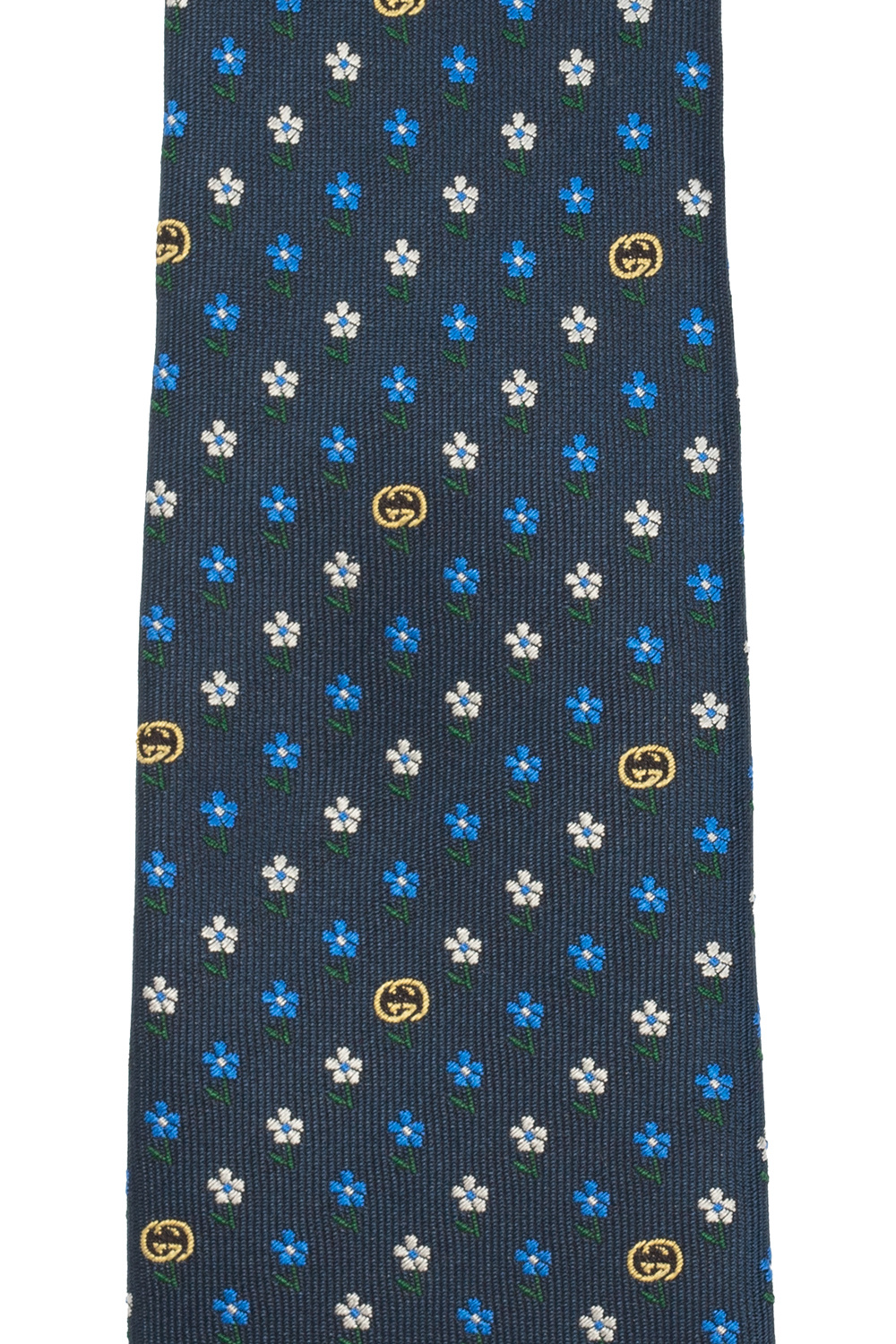 gucci Canvas Silk tie with logo